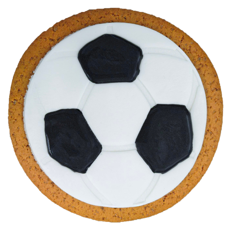 Original Biscuit Bakers hand iced football biscuit