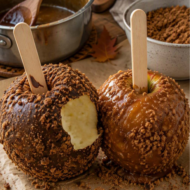 Billington's Gingerbread chocolate and toffee apples